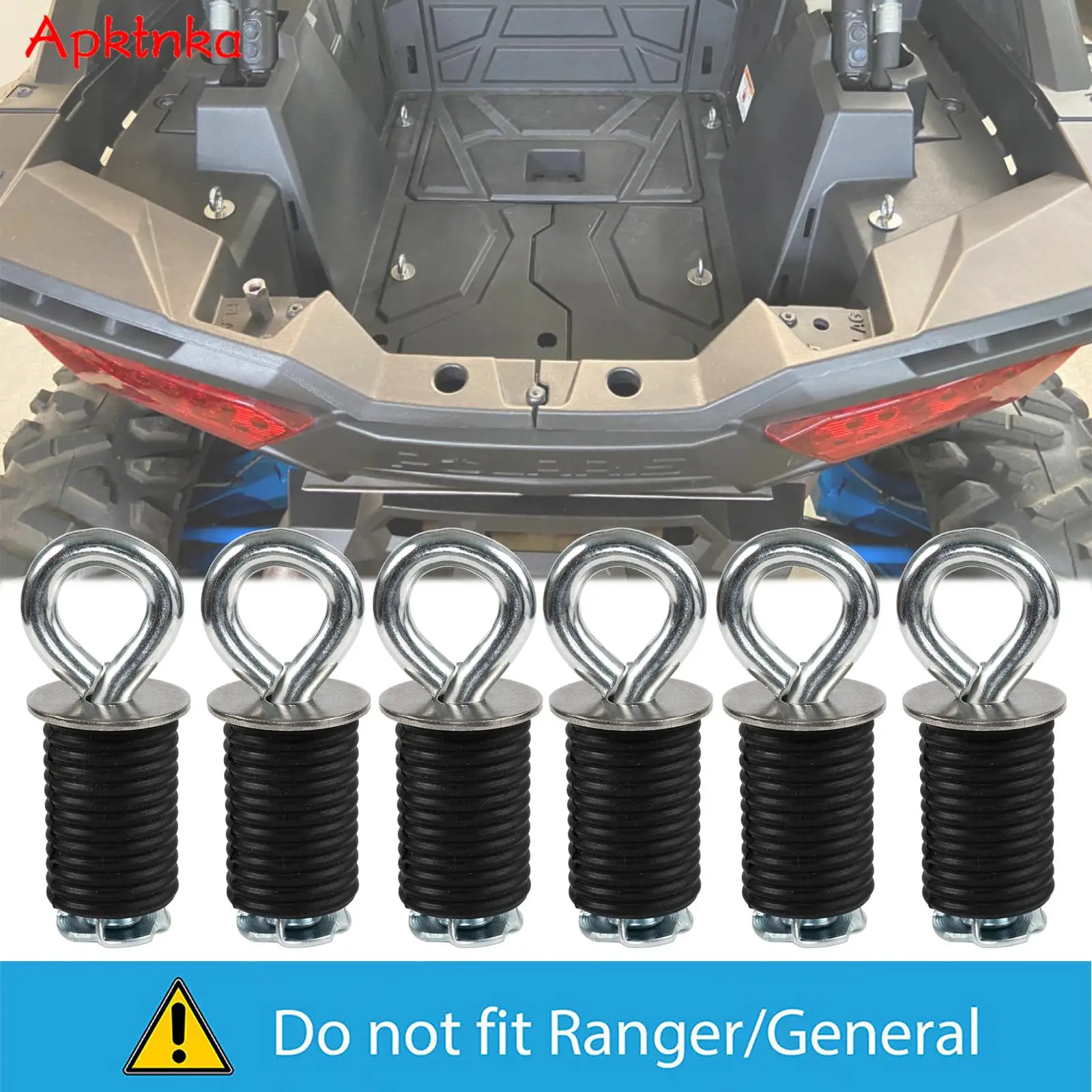 APKTMKA Quick Lock & Ride Tie Down Anchor Set For POLARIS RZR 6 Pack