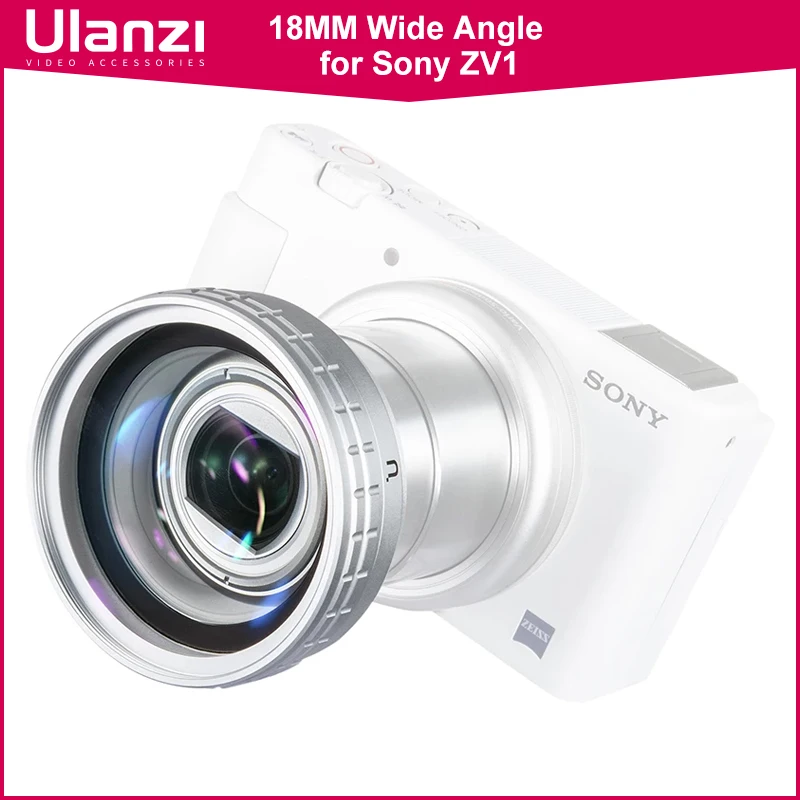 Ulanzi WL2 for Sony ZV1 2 in 1 18MM Wide Angle 10X Macro Camera Lens