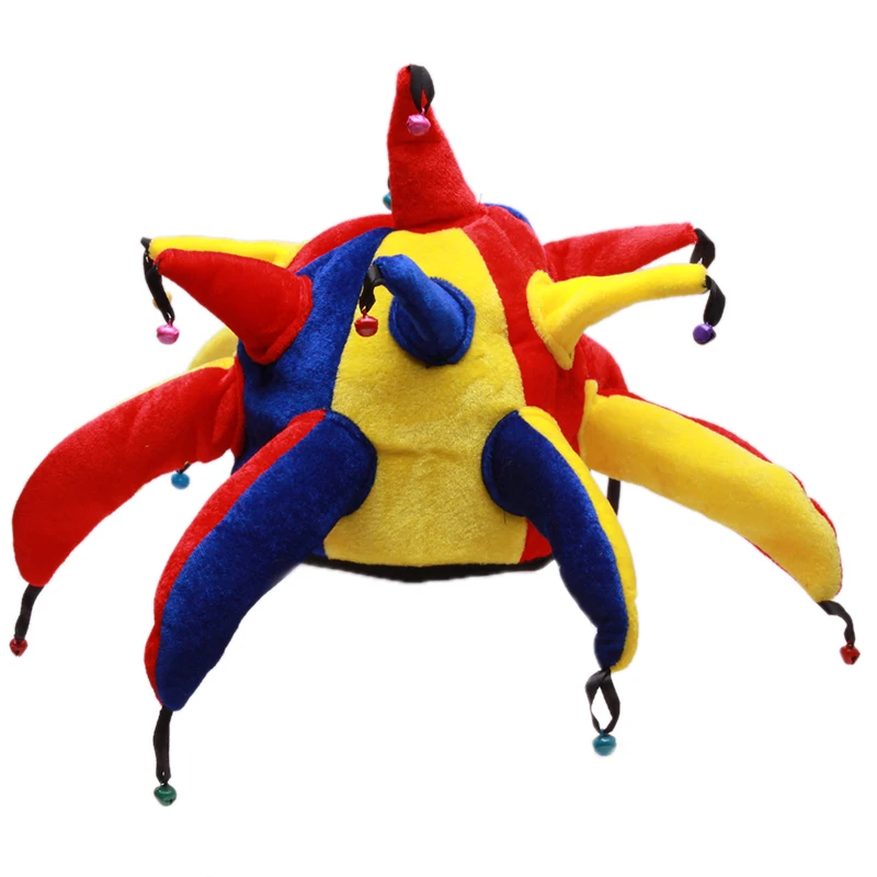 Halloween Party Clown Hat Small Bell Carnival Costume Ball Hats Unisex Cap Football Game