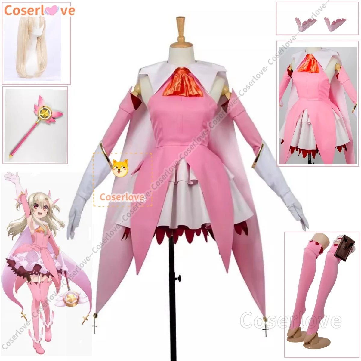 Anime Fate Kaleid Liner Prisma Illya FGO Illya Cosplay Costume Pink anime-fate-kaleid-liner-prisma-illya-fgo-illya-cosplay-costume-pink