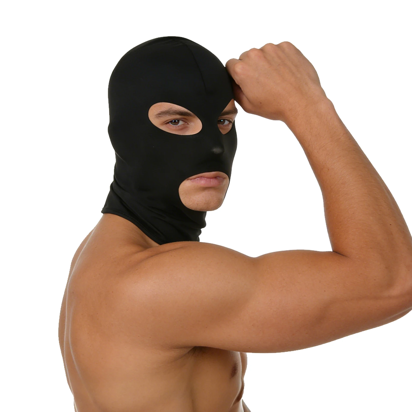 Balaclava Vollgesichtsmaske mit Loch für Männer und Frauen, Nacken- und Kopfbedeckung, CS Motorrad Radfahren Reiten Sport Eisseide UV-Schutz Maske Mütze – Detail 8