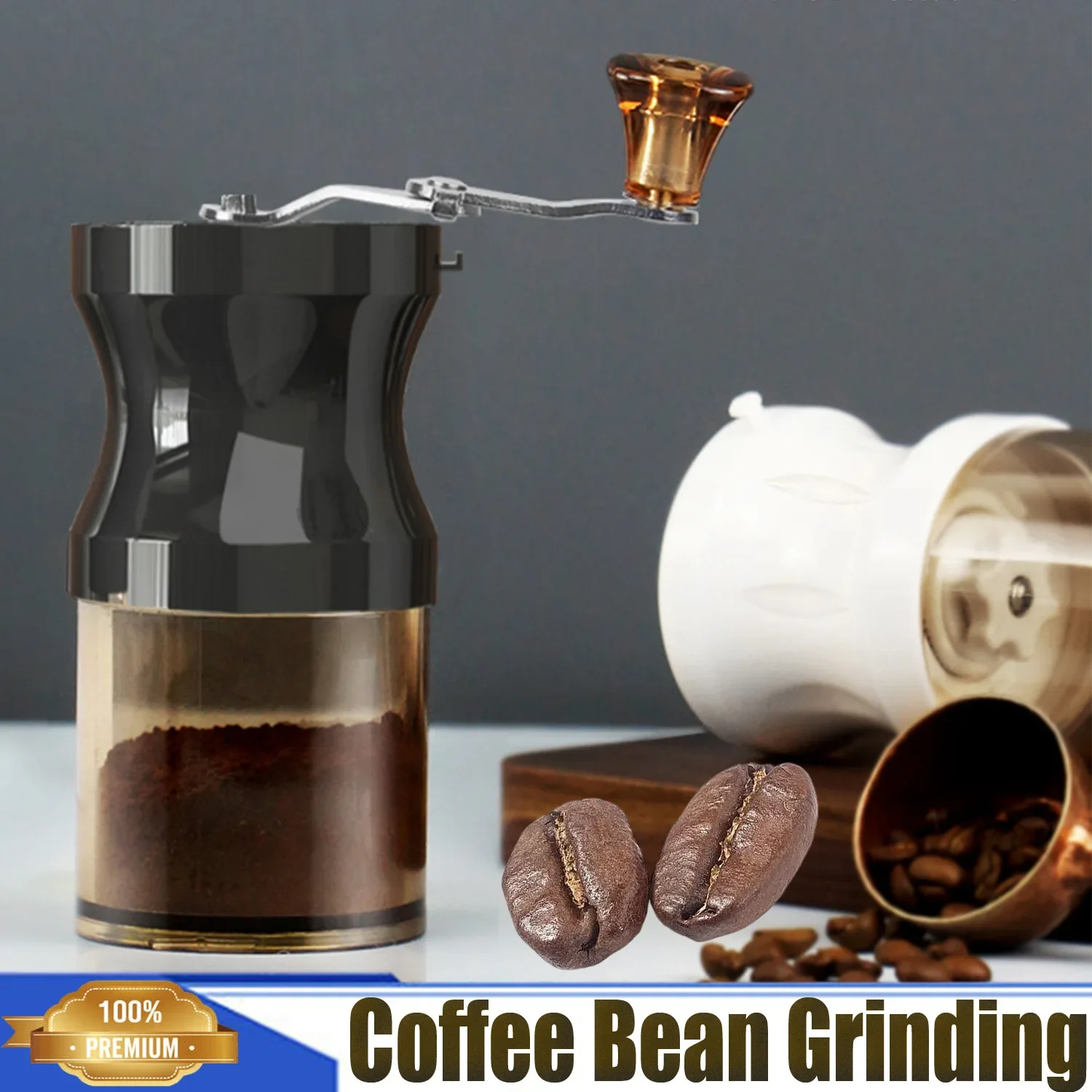 

Manual Coffee Grinder,Coffee Bean Grinder with Hand Crank, Adjustable Fine to Coarse,Portable Fresh Ground Tools for Home Travel