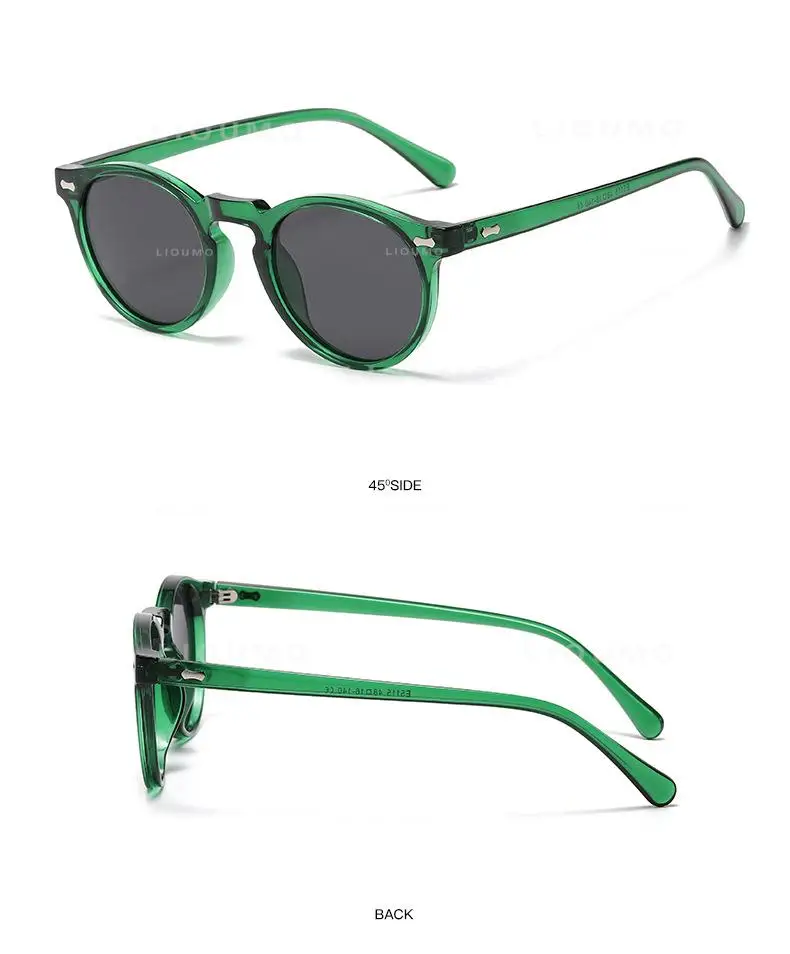 LIOUMO 2026 Retro Polarisierte Sonnenbrille Herren Runder Rahmen Vintage-Brille für Damen UV400 Fahrbrille oculos de sol masculino – Detail 11