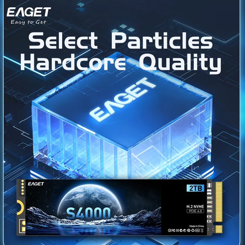 EAGET S4000 SSD NVMe M.2 PCIe 4.0x4 NVMe  SSD, 1TB SSD, 2TB  ָ Ʈ ϵ ũ, M2 2280 ̺, PS5 Ʈ PC