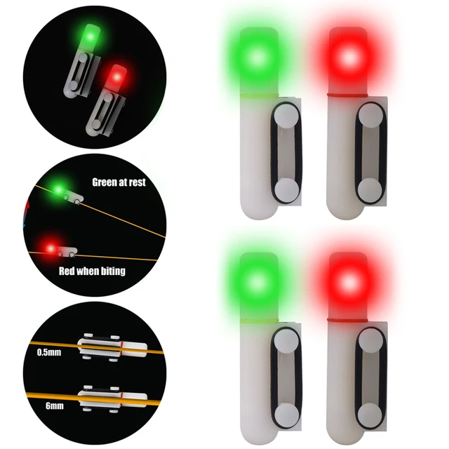 1/2pcs Color Changing Night Fishing Rod Tip Alert Indicator Tools LED  Induction Fishing Fish Bite