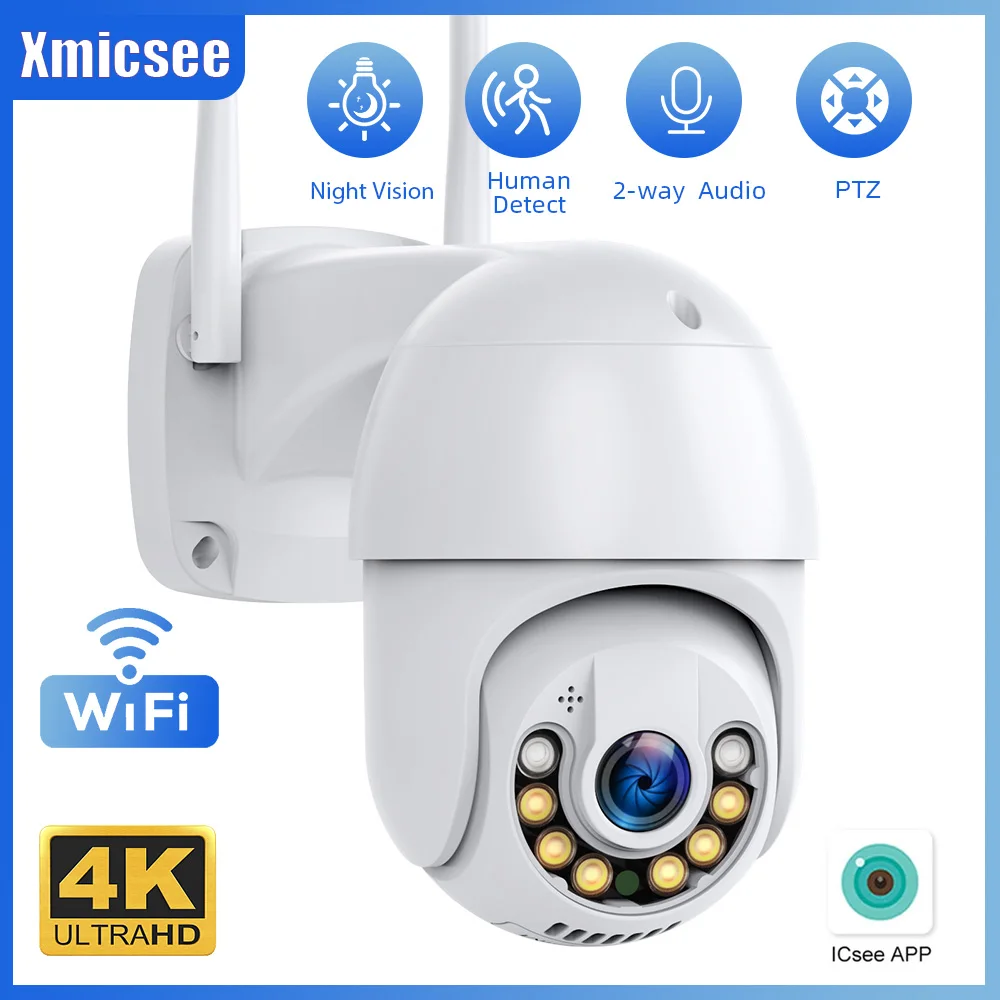 

Камеры видеонаблюдения 8 Мп, Wi-Fi, 4K, PTZ