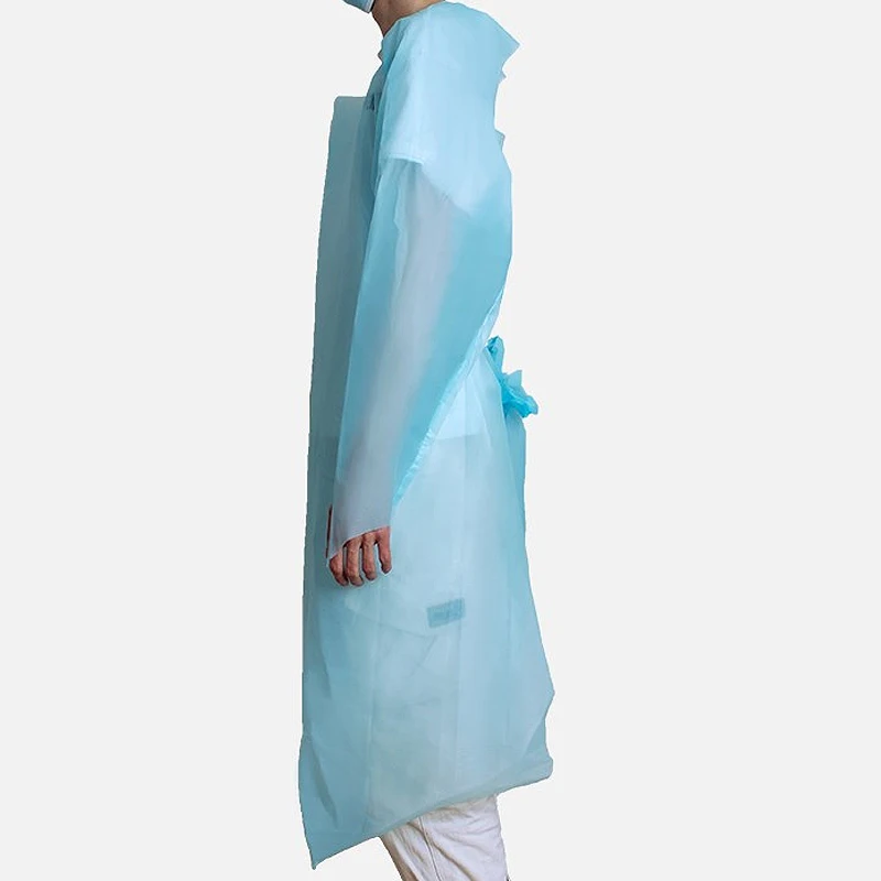 Disposable Protection Apron Thicken Workwear Dustproof Factory Clothes Long Sleeve Cooking Uniform for Men Women Work Smock