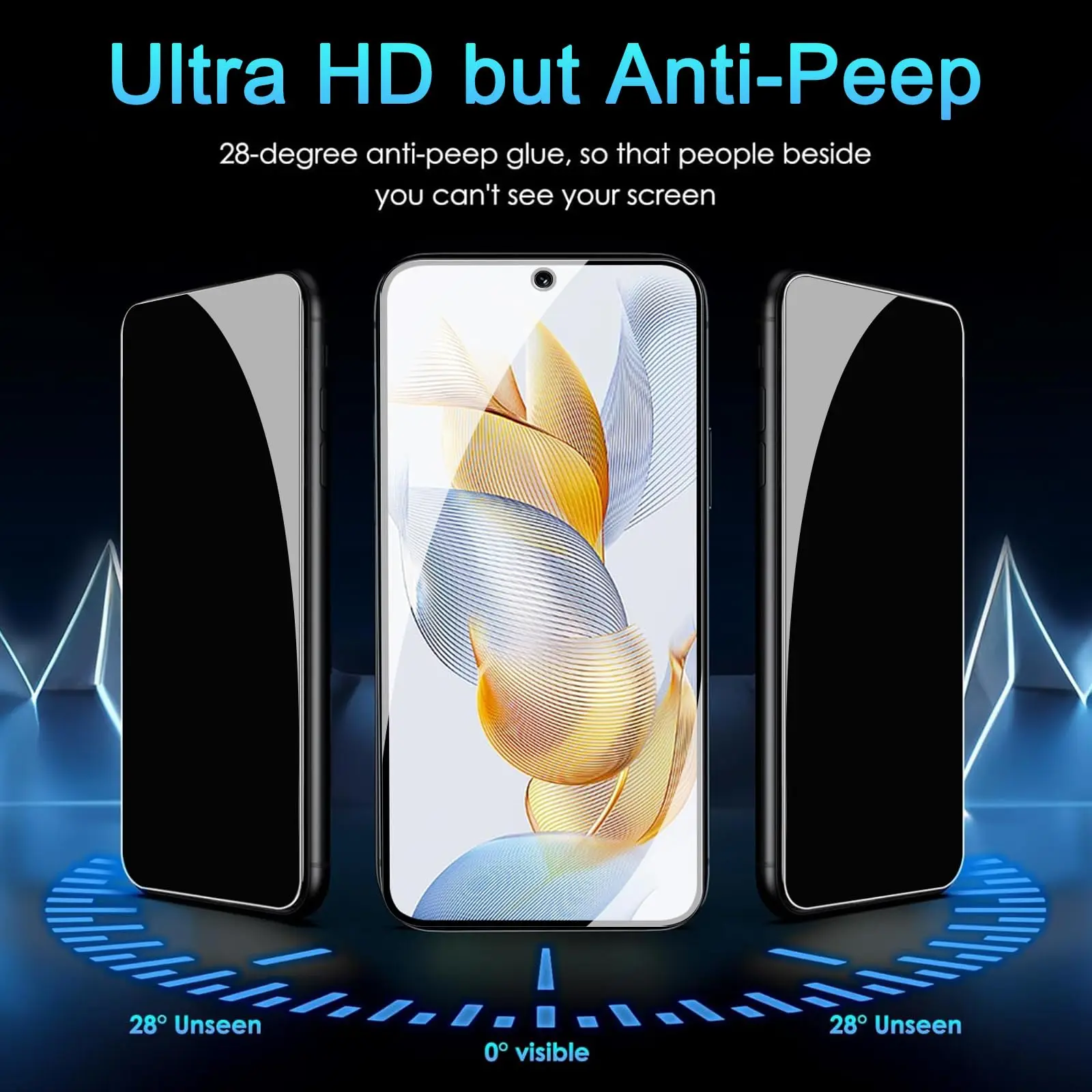 Film Protecteur Anti-espion 9H Pour Honor 90 Lite - Verre Trempé, Confidentialité, Anti-traces, 2 Pièces