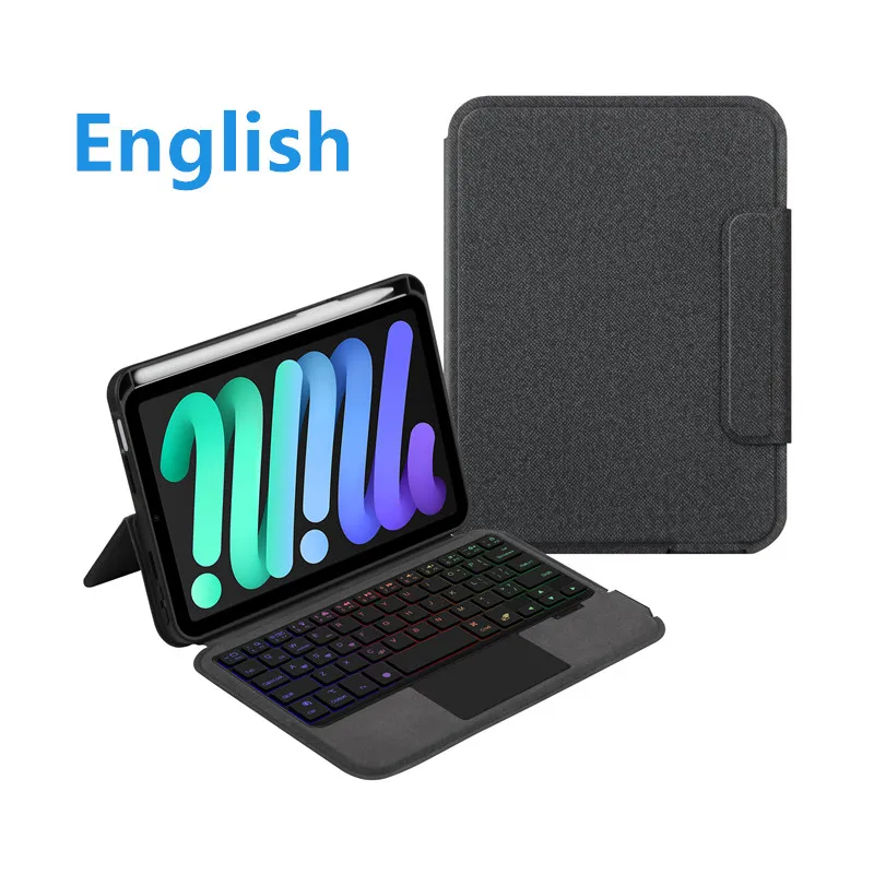 AJIUYU Backlit Touch Keyboard Case with TrackPad and Smart Cover