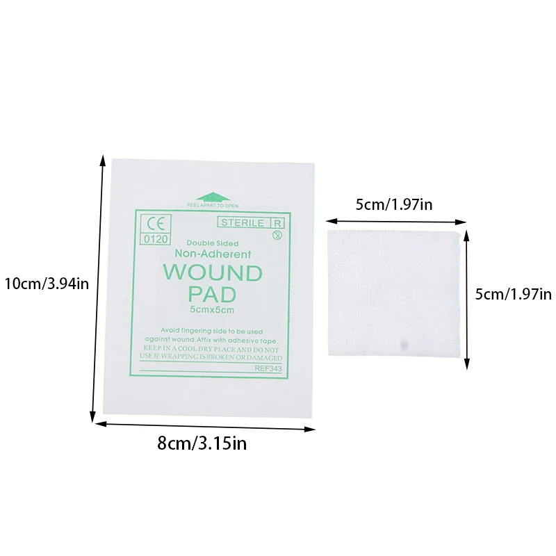 10Pcs Sterile Gauze Pads Combine Pad Trauma Pad Wound Dressing For Outdoor Camp Tactical First Aid Wound Hemostasis