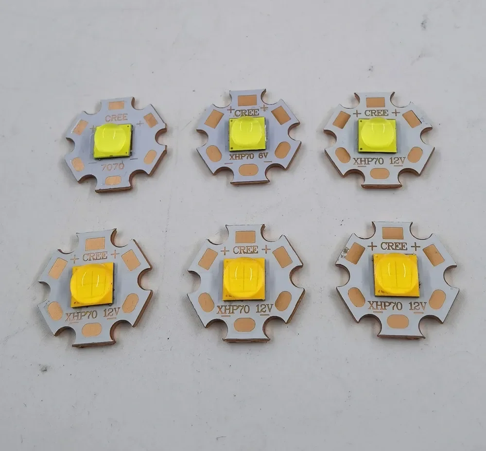 7070 20W 3V6V12V Led 교체 Cree XHP70.2 XHP50.2 다이오드 이미 터 쿨 웜 화이트 블루 손전등 램프 자전거 헤드 오토바이