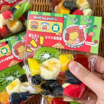 1Pcs Simulation Mini Fruit Bag Stress Relief Toy Sticky TPR Relief Fidget Toy Mini Relief Squeeze Toy Gifts For Kids
