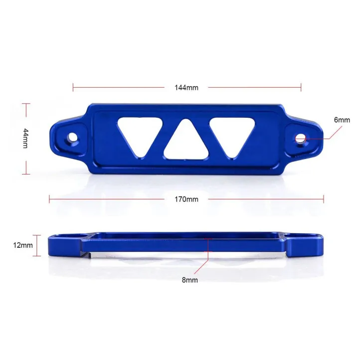 Battery Tie Down Bracket JDM Battery Hold Down Sets Billet Aluminum Battery Tie Down Bracket Mount Bracket Brace Bar 8'' J-Hook Bolt