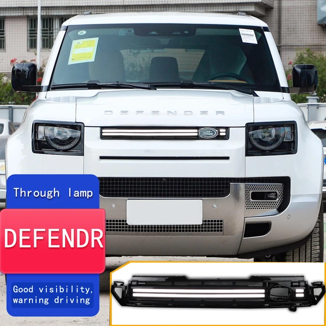 LED Front Grille Logo Driving Light For Land Rover Defender 90 110 130  2020-2023