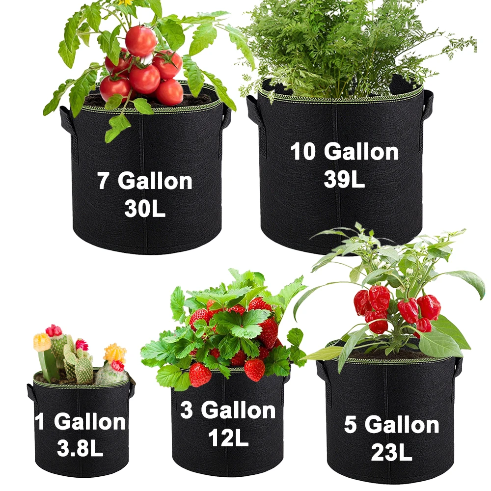 LATERN 128 Gallons 8 Grilles Sacs De Culture Pour Plantes