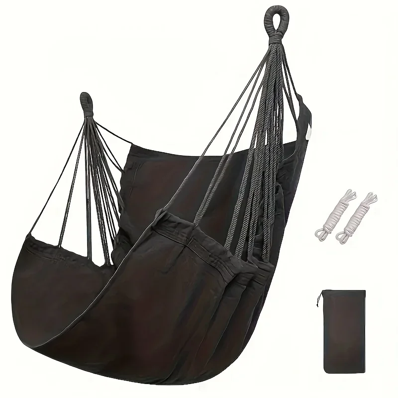 Single Fabric Hammock Chair – Outdoor Swing, Non-Slip Base & Storage Bag. Ideal For Dorms & Relaxation 6