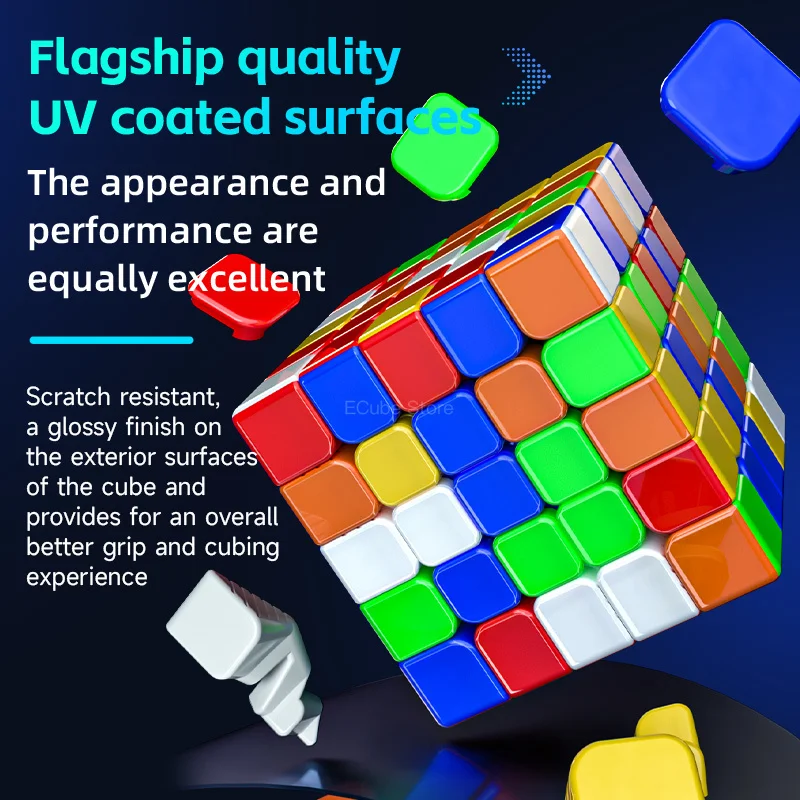 NEW!!! [ECube] QiYi XMD Hong 5x5x5 Core Magnetic Magic Cube 5x5x5 Puzzle Speed Cube Competition Cube Professional Educational