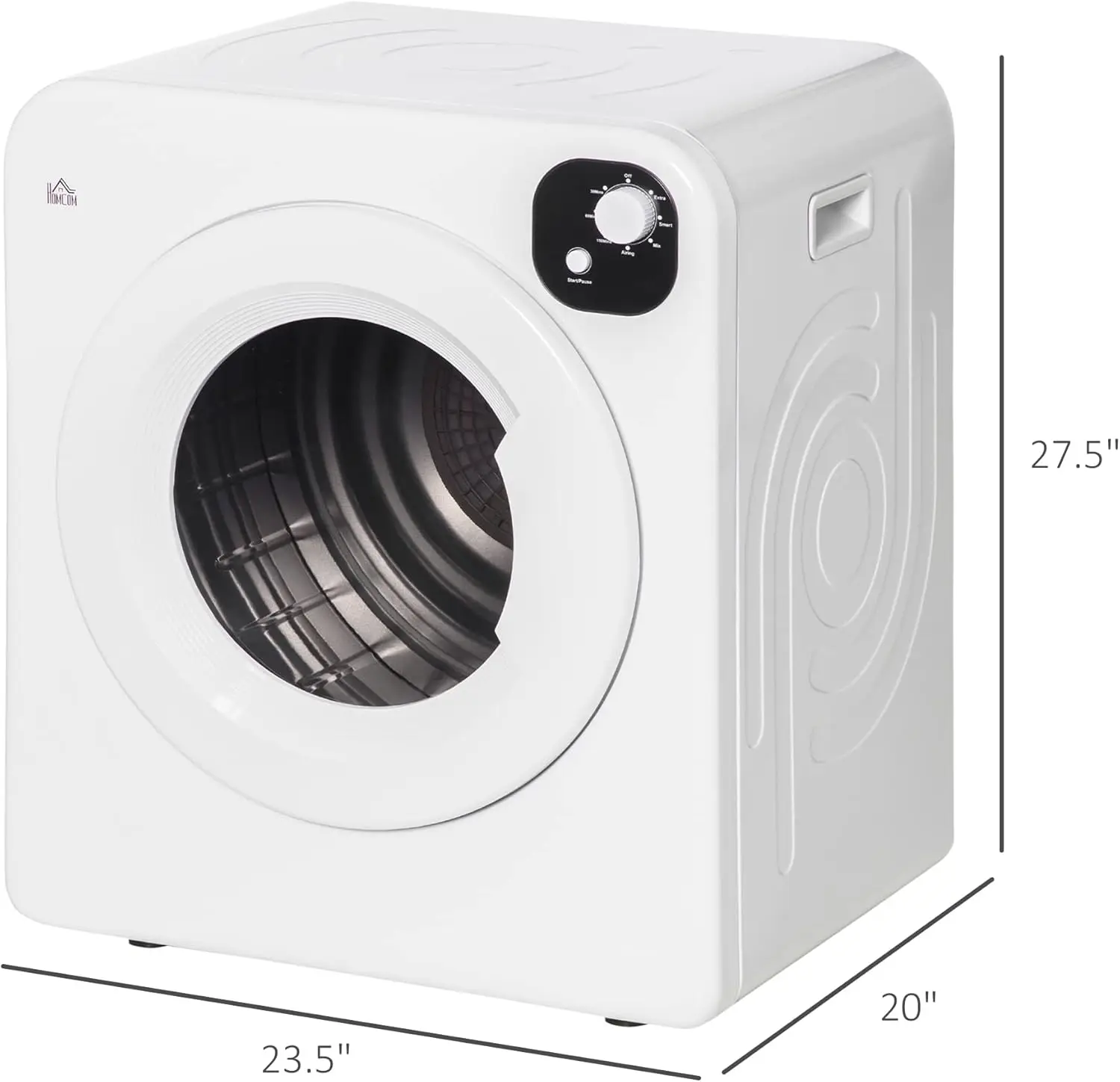Clothes Dryer, 120V 1300W Compact Laundry Dryer with Intelligent Drying, 3.2 cu.ft Stainless Steel Drum, Front L 5