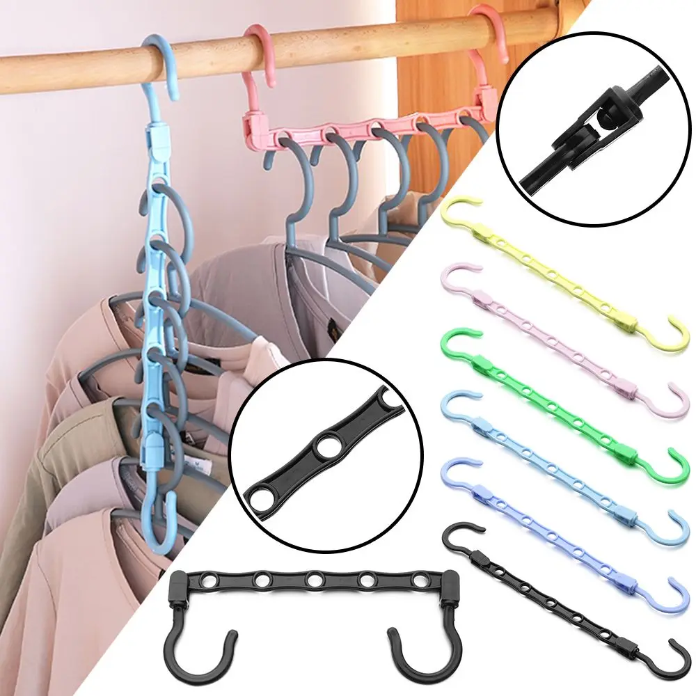 New Clothes Storage Folding Multi-function Closet Organizer 5-Hole Clothes Hanger Space Saving Magic Hanger 3