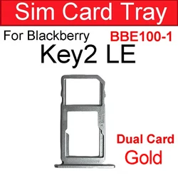 SIM Card Tray Holder Replacement for BlackBerry - Premium Slot Socket Adapter (Key2 LE Gold - Dual)