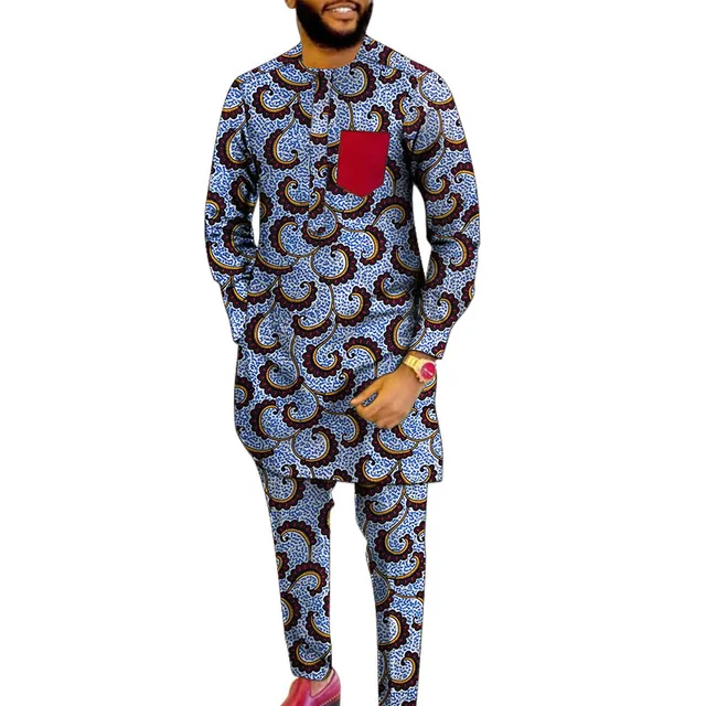 Gozie Long Sleeve Ankara Outfit - Image 2