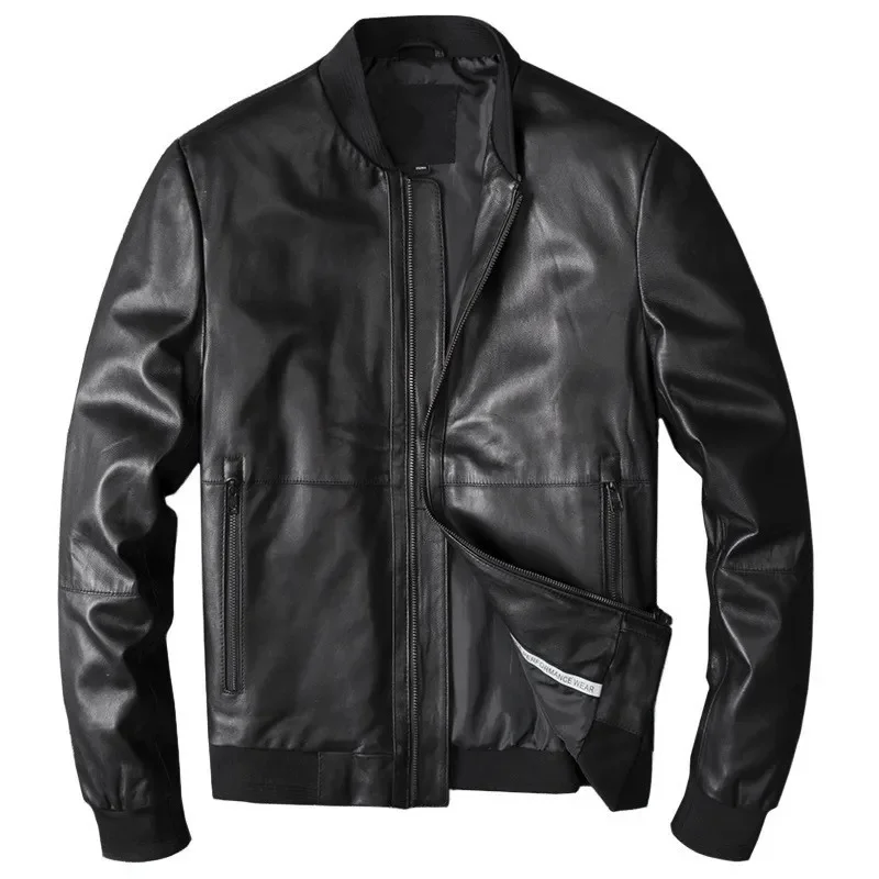 

2023 Strong wear resistance! First layer sheep leather Haining coat men's short motorcycle jacket