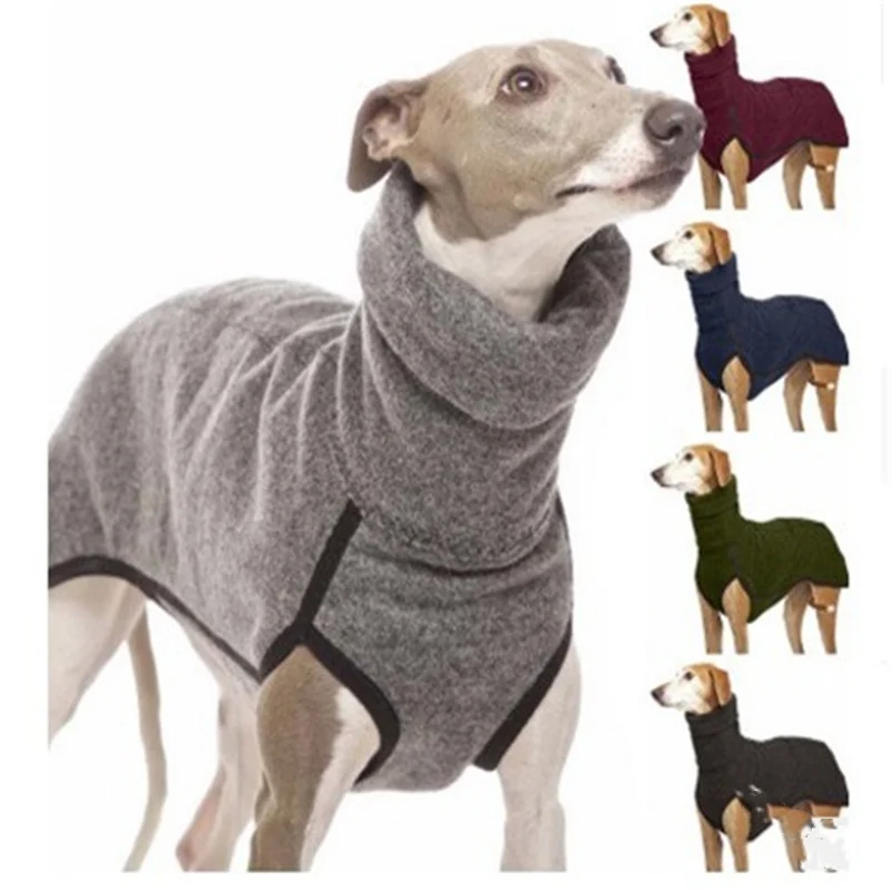 Jumper Sweater Medium Big Dog Great Dane Greyhound Pitbull Clothing Pets Clothes Coat Dog Pet Winter High Collar Jacket