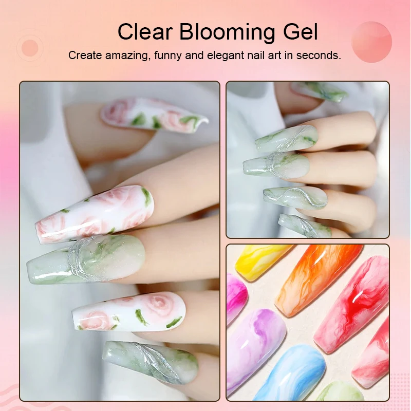 Clear Blooming Gel Polish 12ml Transparent Blossom Nail Polish LED