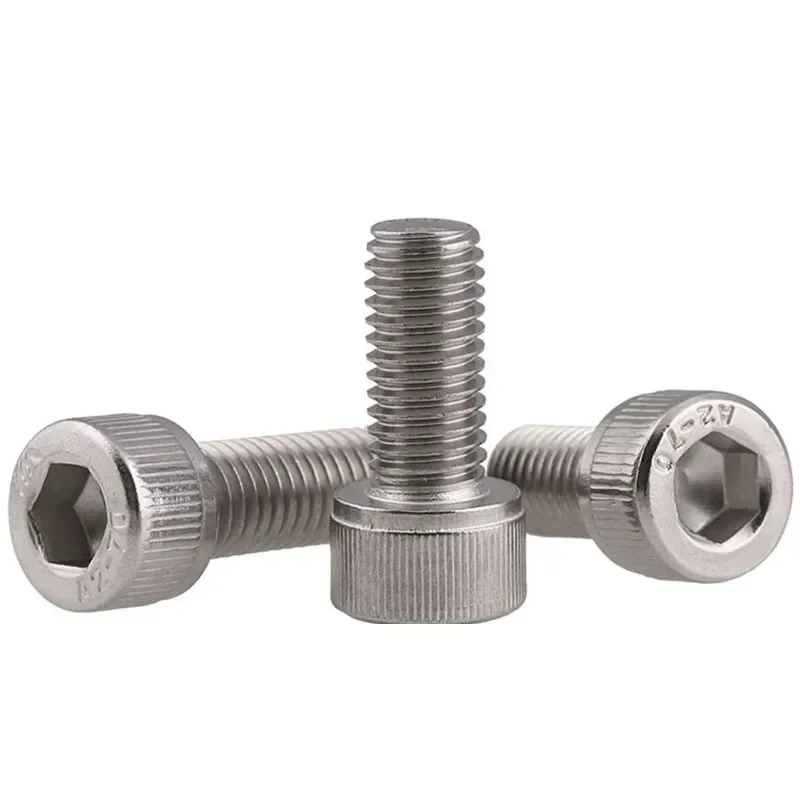 M8 - 1.0(8mm) 미세 나사 304 스테인레스 스틸 소켓 헤드 캡 나사 미터법 DIN 912