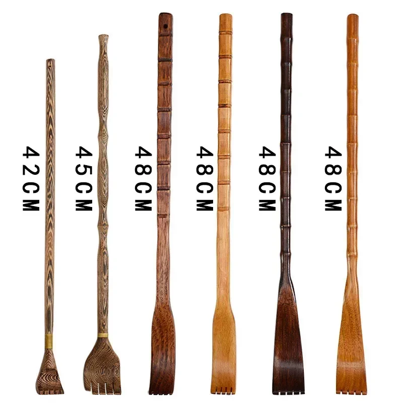 Long Handle Wooden Back Scratcher Massager Back Scratching Rake HouseholdWooden Body Massage Health Products 6