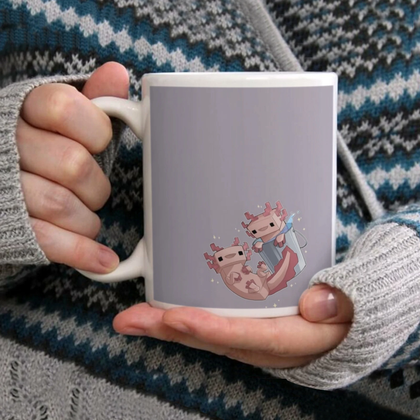 Cute Axolotl Mexican Walking Fish White Mug 