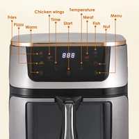 Air Fryer 12L Stainless Steel Visible Large Capacity Electric Oven Touch Screen Multifunctional Electric Fryer EU/US Plug 5