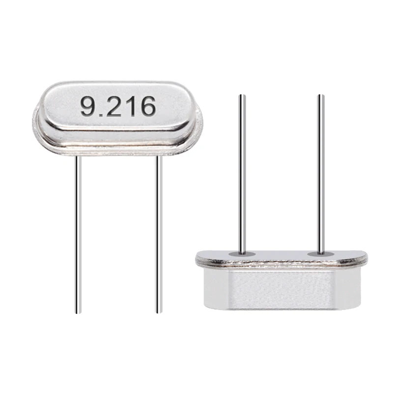 (10PCS) HC-49S 9.216M 9.216MHZ Direct Plug Passive Crystal Resonator DIP-2 20PF 10PPM Quartz Crystal