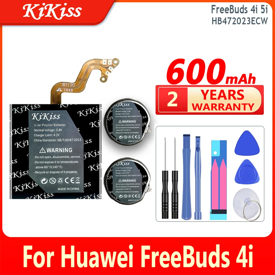 

85mAh/600mAh KiKiss Powerful Battery For Huawei FreeBuds 4i 5i Bluetooth Earphone Charging Box