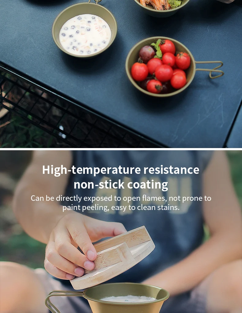 Description Picture 6 of itemCamping Cookware Kit Outdoor Aluminum Cooking Set Water Kettle Pan Pot Travel Hiking Picnic Camp Cooking Supplies Picnic Fishing