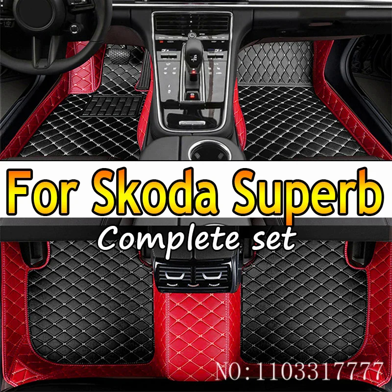 

Автомобильные коврики LHD для Skoda Superb 2023 2022 2021 2020 2019 2018 2017 2016, аксессуары для салона автомобиля, водонепроницаемые коврики