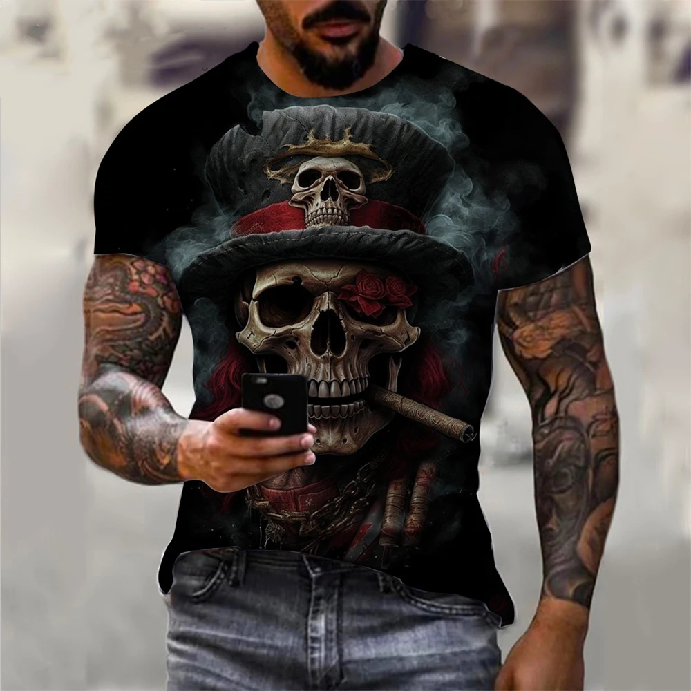 WILD DONKEY｜SHORT-SLEEVED ROUND NECK T-SHIRTS (T-SKULL) WILD DONKEY Short sleeve t-shirts for Men | Online Sale up