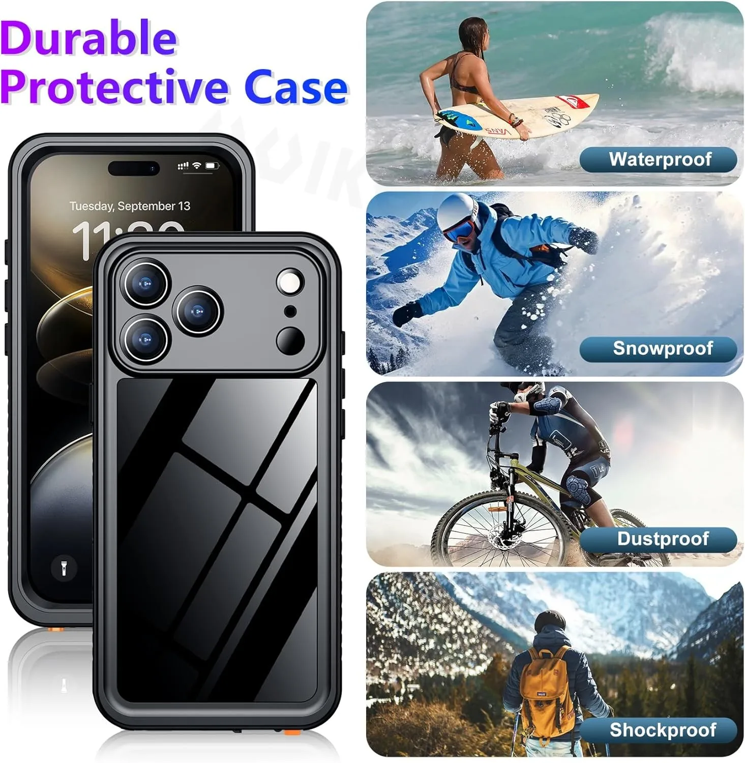 Waterproof Drop-Proof Full Body Protective Case with Heavy-Duty Design