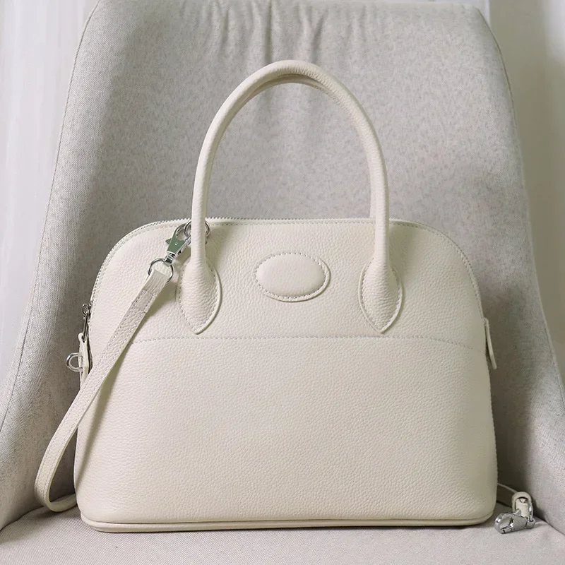 

Shell Women Commuting Handbags Bag Bags Shoulder Designer Bolsos Crossbody Solid Luxury Color Simple Leather Cowhide Genuine