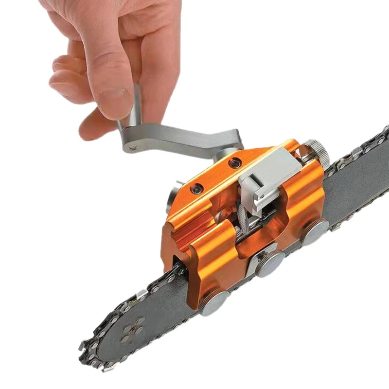 Chainsaw Chain Sharpener jig Hand-Crank Chain-Saw Sharpener Chainsaw jig Sharpening for All Kinds of Chain Saws and Electric Saws.