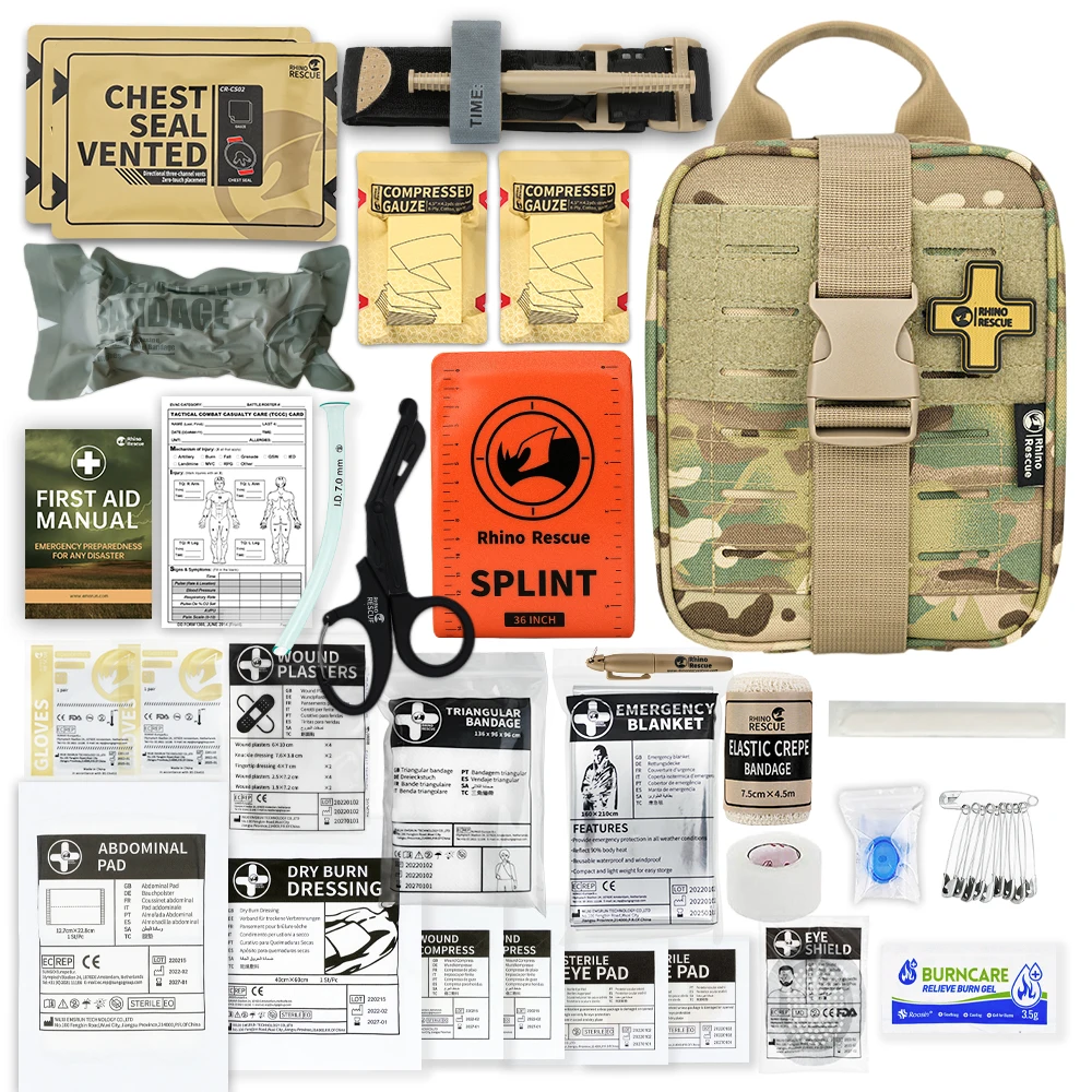 EVERLIT 250 Pieces Survival First Aid Kit IFAK Molle System Compatible  Outdoor Gear Emergency Kits