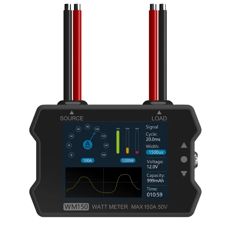 

WM150 150A 50V ЖК-дисплей Тестер напряжения и тока ШИМ-тестирование выходной мощности Прямая поставка