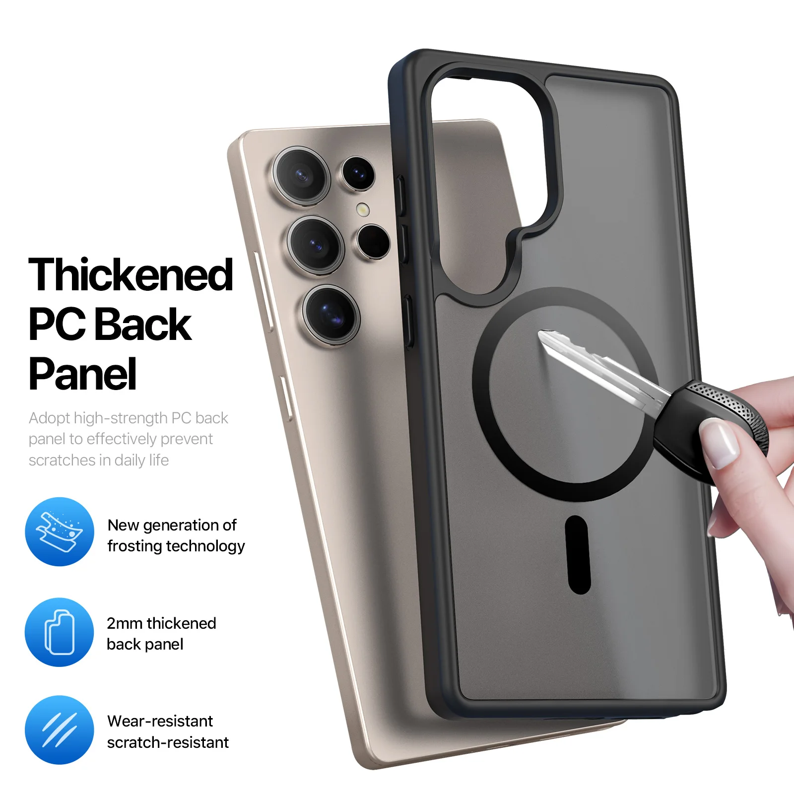 DUX DUCIS Magnetic Multi-Color Back Cover Case with Charging Support