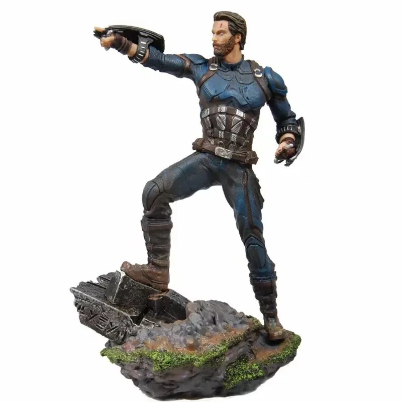 thumbnail image 1 of Figura de acción de Marvel Avengers Anime de 20 cm, Capitán América, Spider-Man, Steve Rogers, figura negra, modelo de juguete, regalo de cumpleaños y Navidad, 1 of 5