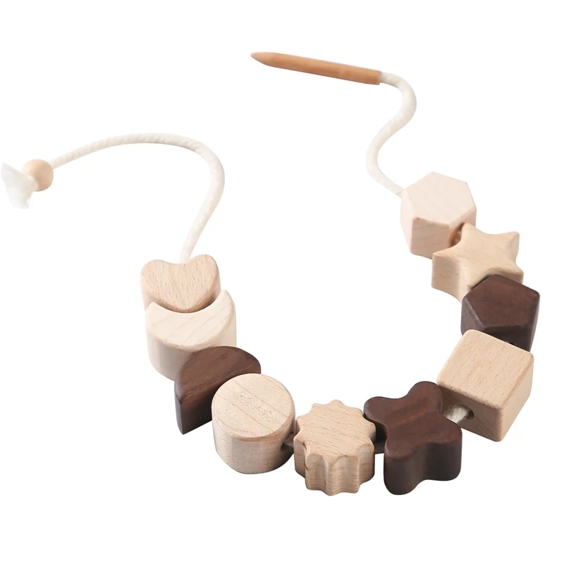 Montessori Sensory Toys  Stacking Toys For Baby Forest Houses Replica Wooden Forest Blocks  Early Childhood Education Game Gift