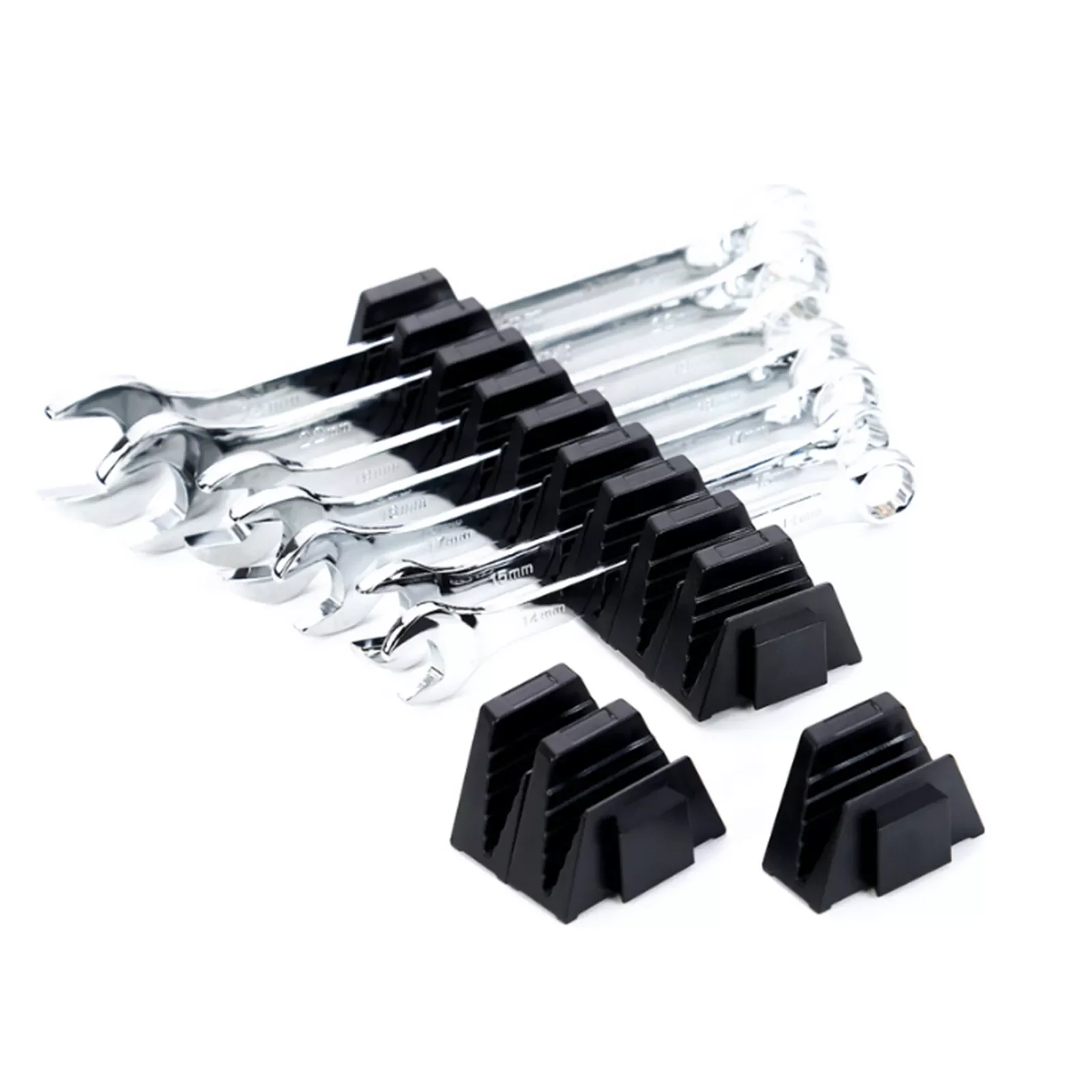24PCS Wrench Holder Wrench Organizer Capacity Multifunctional Compact ABS Magnetic Modular Rack Holder