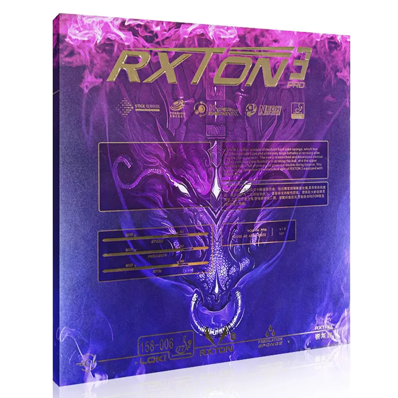 Original LOKI RXTON RXOTN 3-Pro 5-Pro 9 National Table Tennis Rubber Sticky Ping Pong Rubber Blue Sponge