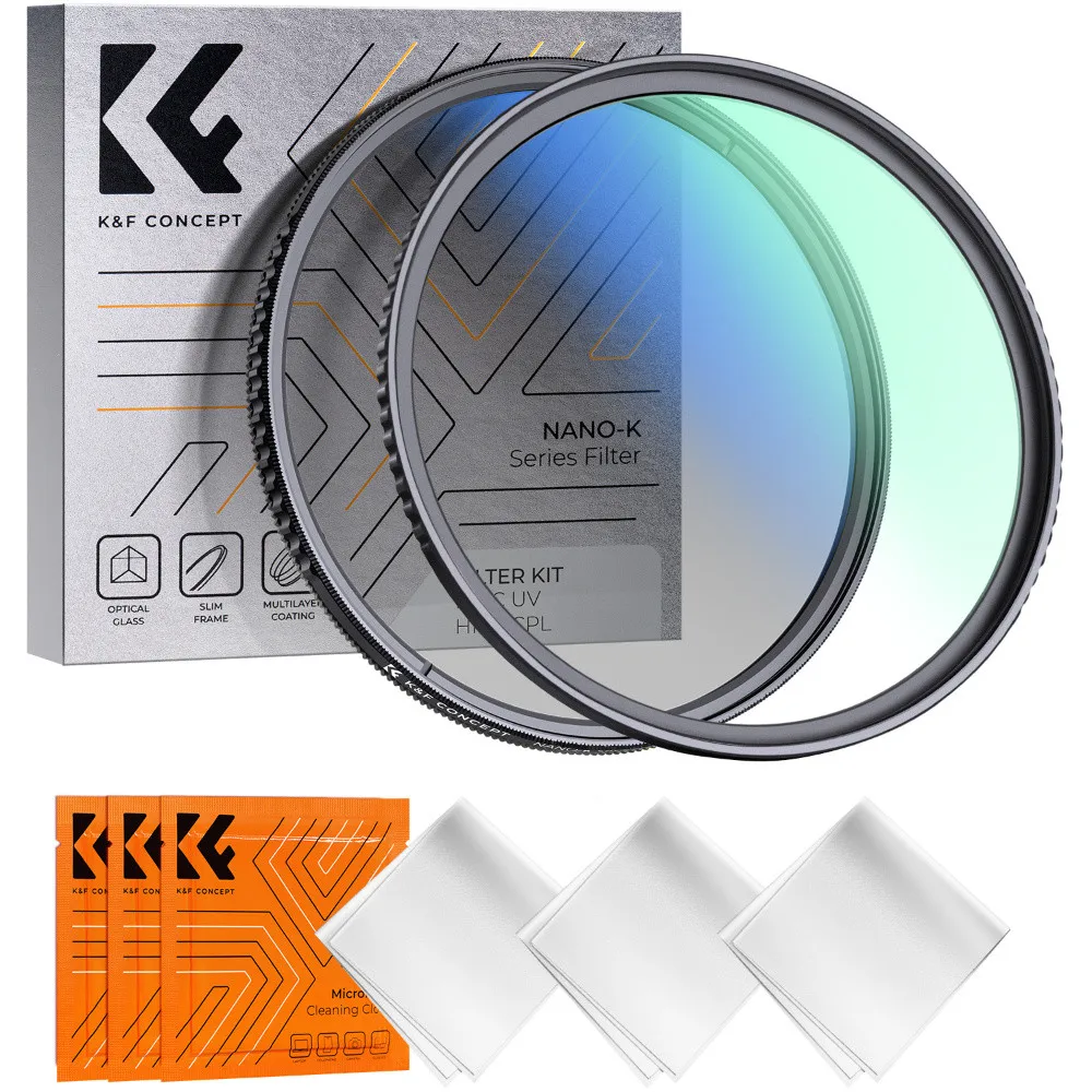 Filtre Polarisant CPL 67mm K&F Concept - Ultra Faible Réflexion, Vraies Couleurs HD