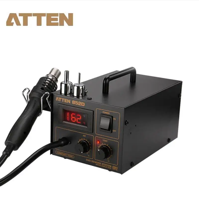 Atten 852d Hot Air Soldering Station Temperature Adjustable Digital Display Bga Desoldering
