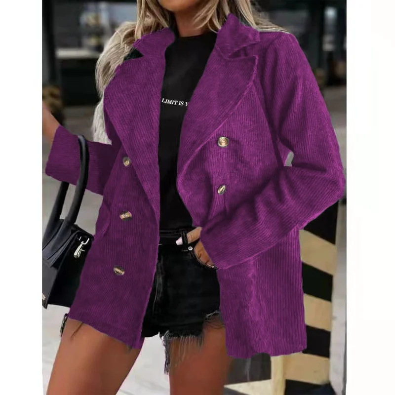 Sexy V-neck Small Suit Jacket Autumn and Winter Female Solid Color Long-sleeved Jacket Elegant Office Blazer Ladies Party Jacket female tie dye long sleeved top autumn and winter new women s gradient color loose long sleeved jacket round neck female clothin